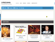 Tablet Screenshot of lyricama.com